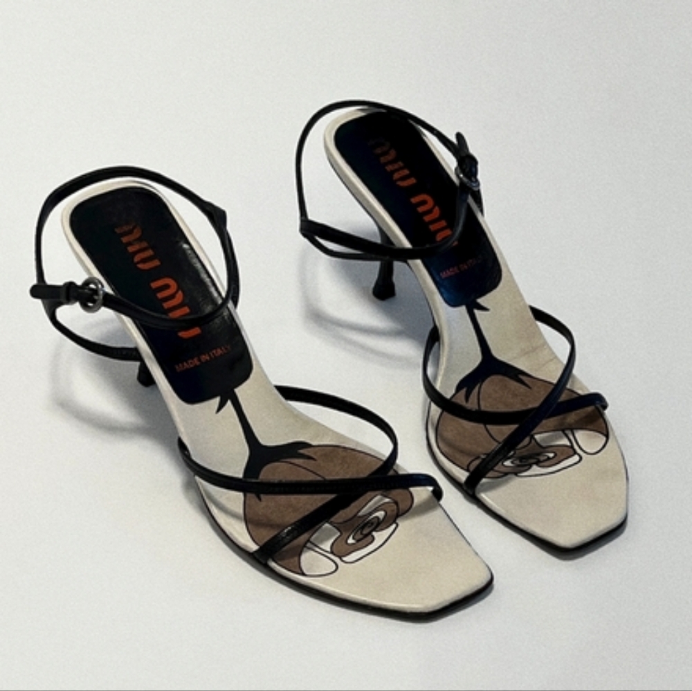 Miu Miu Vintage Rose Strappy Heels